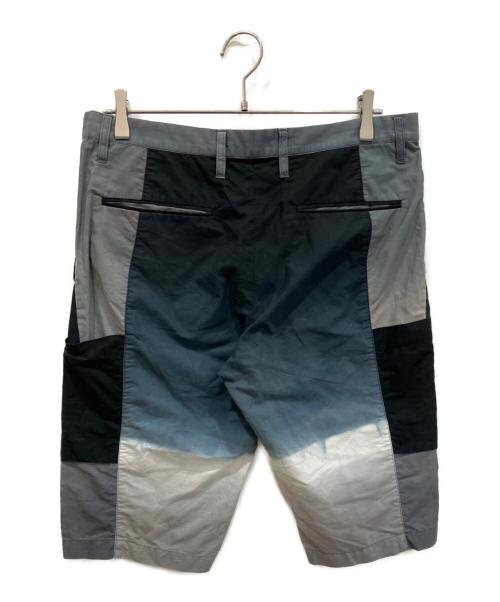 ISSEY MIYAKE MEN（イッセイミヤケメン）ISSEY MIYAKE MEN (イッセイミヤケメン) 手染め加工グラデーションハーフパンツ グレー×ブラック サイズ:3の古着・服飾アイテム