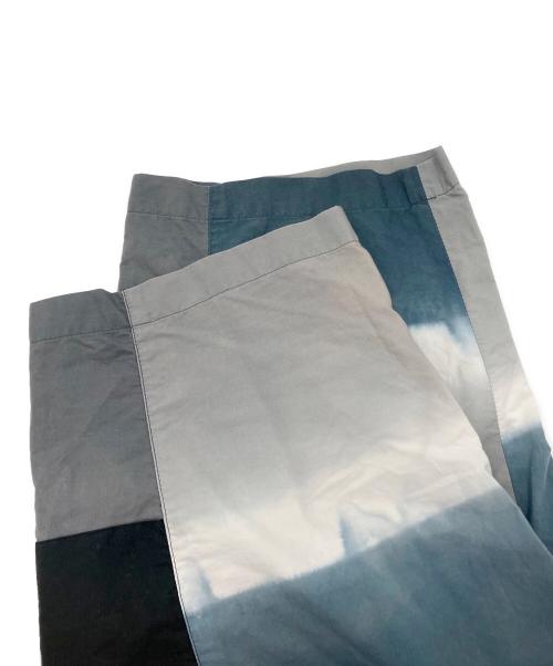 ISSEY MIYAKE MEN（イッセイミヤケメン）ISSEY MIYAKE MEN (イッセイミヤケメン) 手染め加工グラデーションハーフパンツ グレー×ブラック サイズ:3の古着・服飾アイテム
