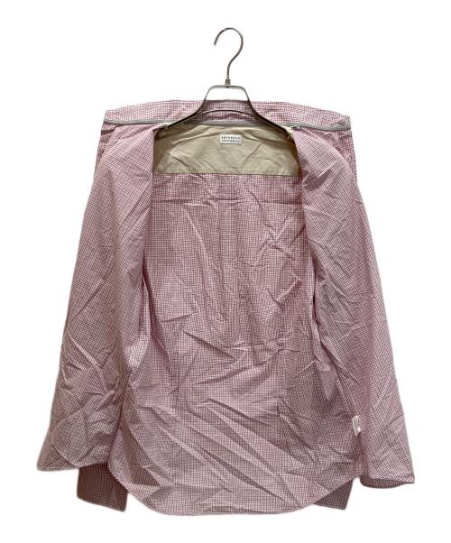 BRUNELLO CUCINELLI（ブルネロクチネリ）BRUNELLO CUCINELLI (ブルネロクチネリ) ボタンダウンシャツ ホワイト×レッド サイズ:Lの古着・服飾アイテム