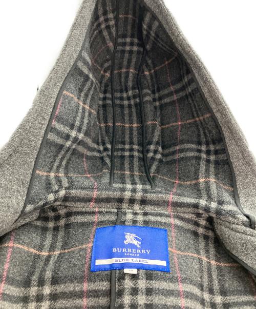 BURBERRY BLUE LABEL（バーバリー ブルー レーベル）BURBERRY BLUE LABEL (バーバリーロンドンブルーレーベル) ウール ダッフルコート グレー サイズ:40の古着・服飾アイテム