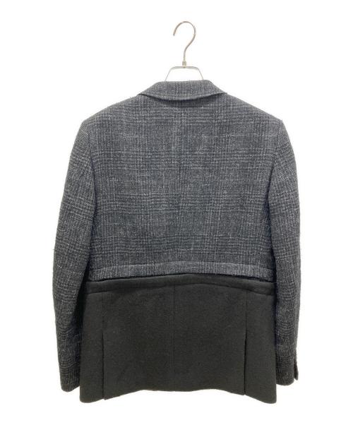 COMME des GARCONS HOMME DEUX（コムデギャルソン オム ドゥ）COMME des GARCONS HOMME DEUX (コムデギャルソン オム ドゥ) ウールリネン切替テーラードジャケット グレー サイズ:Sの古着・服飾アイテム
