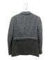 COMME des GARCONS HOMME DEUX (コムデギャルソン オム ドゥ) ウールリネン切替テーラードジャケット グレー サイズ:S：28000円