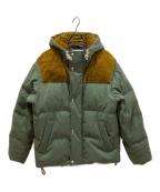 Acne studiosアクネ ストゥディオス）の古着「ダブルジップ コーデュロイ切替 ダウンジャケット」｜グリーン