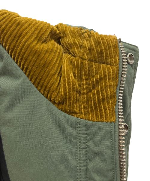 Acne studios（アクネ ストゥディオス）Acne studios (アクネ ストゥディオス) ダブルジップ コーデュロイ切替 ダウンジャケット グリーン サイズ:44の古着・服飾アイテム