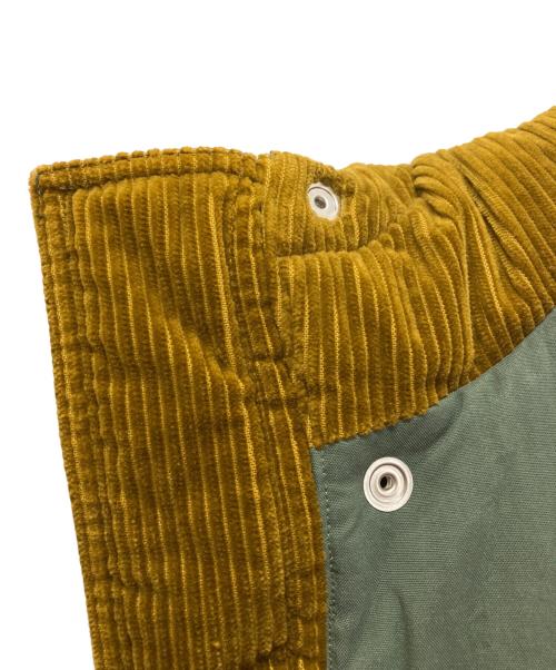 Acne studios（アクネ ストゥディオス）Acne studios (アクネ ストゥディオス) ダブルジップ コーデュロイ切替 ダウンジャケット グリーン サイズ:44の古着・服飾アイテム