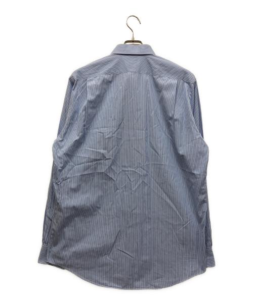 HERMES（エルメス）HERMES (エルメス) セリエボタン ストライプシャツ ブルー サイズ:40の古着・服飾アイテム