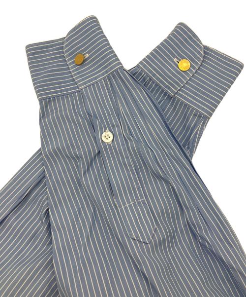 HERMES（エルメス）HERMES (エルメス) セリエボタン ストライプシャツ ブルー サイズ:40の古着・服飾アイテム