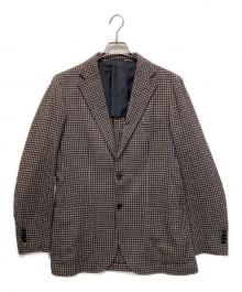 SOVEREIGN（ソブリン）の古着「マイクロチェック 3B ジャケット」｜ネイビー×ベージュ