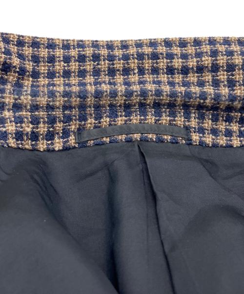 SOVEREIGN（ソブリン）SOVEREIGN (ソブリン) マイクロチェック 3B ジャケット ネイビー×ベージュ サイズ:48の古着・服飾アイテム