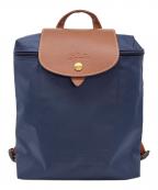 LONGCHAMPロンシャン）の古着「プリアージュ バックパック」｜ブラウン×ネイビー