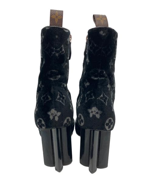 LOUIS VUITTON（ルイ ヴィトン）LOUIS VUITTON (ルイ ヴィトン) シルエットラインモノグラムアンクルブーツ ブラック サイズ:40の古着・服飾アイテム