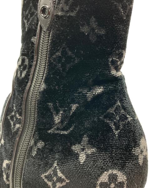 LOUIS VUITTON（ルイ ヴィトン）LOUIS VUITTON (ルイ ヴィトン) シルエットラインモノグラムアンクルブーツ ブラック サイズ:40の古着・服飾アイテム