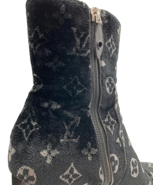 LOUIS VUITTON（ルイ ヴィトン）LOUIS VUITTON (ルイ ヴィトン) シルエットラインモノグラムアンクルブーツ ブラック サイズ:40の古着・服飾アイテム