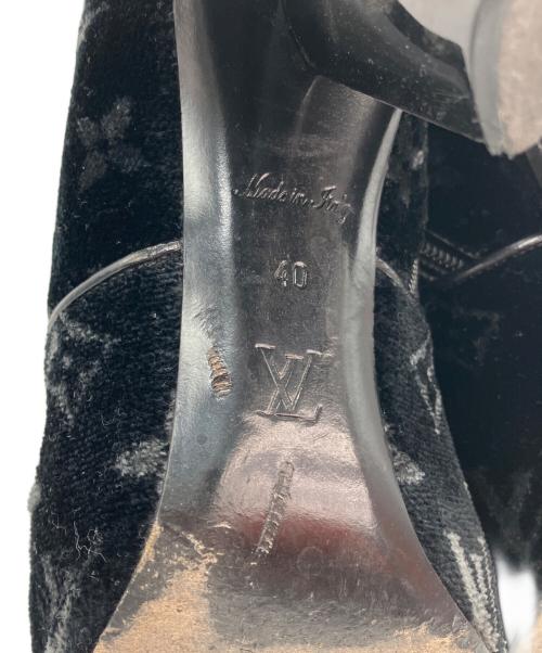 LOUIS VUITTON（ルイ ヴィトン）LOUIS VUITTON (ルイ ヴィトン) シルエットラインモノグラムアンクルブーツ ブラック サイズ:40の古着・服飾アイテム