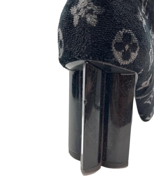 LOUIS VUITTON（ルイ ヴィトン）LOUIS VUITTON (ルイ ヴィトン) シルエットラインモノグラムアンクルブーツ ブラック サイズ:40の古着・服飾アイテム