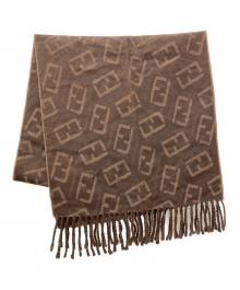 FENDI（フェンディ）の古着「FFロゴ ウールマフラー」｜ブラウン