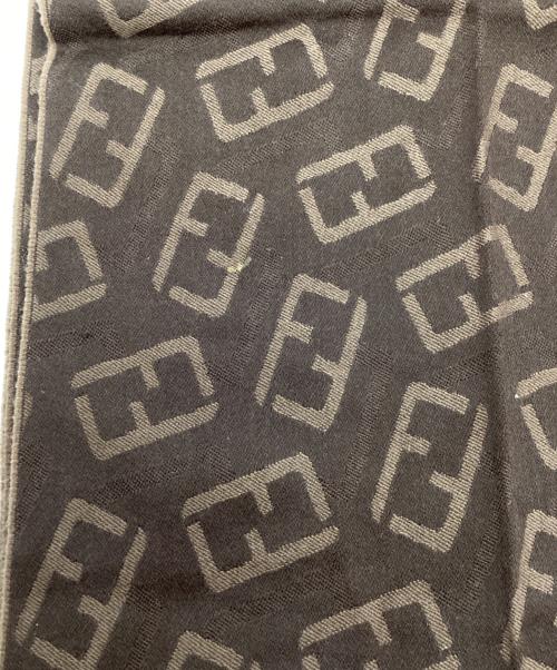 FENDI（フェンディ）FENDI (フェンディ) FFロゴ ウールマフラー ブラウンの古着・服飾アイテム