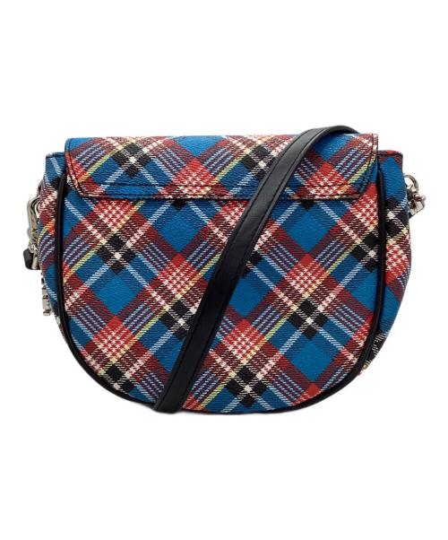 Vivienne Westwood ANGLOMANIA（ヴィヴィアンウエストウッドアングロマニア）Vivienne Westwood ANGLOMANIA (ヴィヴィアンウエストウッドアングロマニア) タータンチェック柄 ショルダーバッグ ブルー×レッドの古着・服飾アイテム