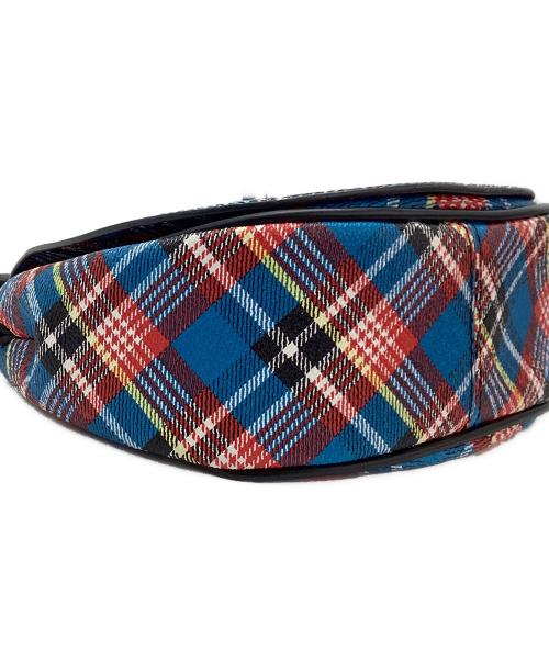 Vivienne Westwood ANGLOMANIA（ヴィヴィアンウエストウッドアングロマニア）Vivienne Westwood ANGLOMANIA (ヴィヴィアンウエストウッドアングロマニア) タータンチェック柄 ショルダーバッグ ブルー×レッドの古着・服飾アイテム
