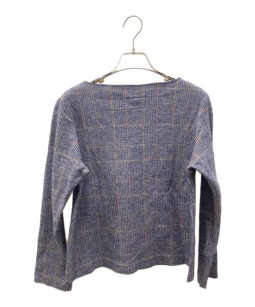 45R（フォーティファイブ・アール）45R (フォーティファイブ・アール) ジャージフラノチェックプルオーバー ネイビー×ブラウン サイズ:3の古着・服飾アイテム