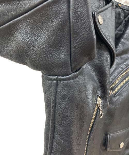 HARLEY-DAVIDSON（ハーレーダビッドソン）HARLEY-DAVIDSON (ハーレーダビッドソン) カウレザー ダブルライダースジャケット ブラック サイズ:R36の古着・服飾アイテム