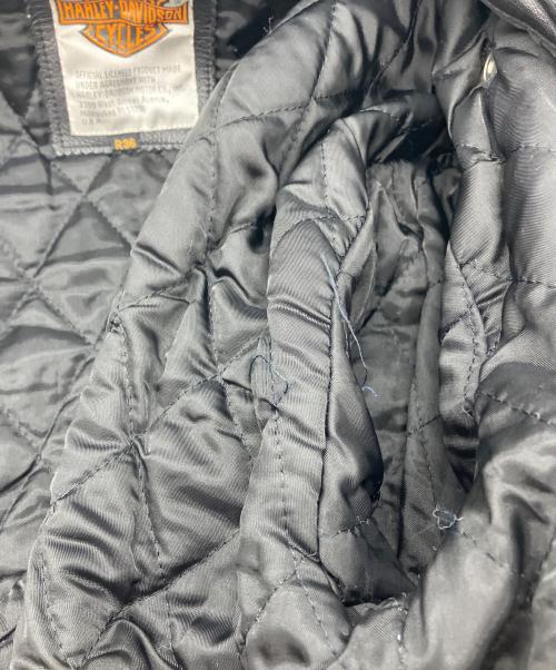 HARLEY-DAVIDSON（ハーレーダビッドソン）HARLEY-DAVIDSON (ハーレーダビッドソン) カウレザー ダブルライダースジャケット ブラック サイズ:R36の古着・服飾アイテム