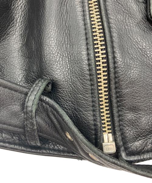 HARLEY-DAVIDSON（ハーレーダビッドソン）HARLEY-DAVIDSON (ハーレーダビッドソン) カウレザー ダブルライダースジャケット ブラック サイズ:R36の古着・服飾アイテム