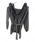 Snidelスナイデル）の古着「ファーフードニットコート」｜グレー