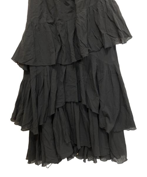 Snidel（スナイデル）Snidel (スナイデル) コットンシフォンティアードスカート ブラック サイズ:1の古着・服飾アイテム