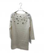 CELFORDセルフォード）の古着「ペタルビジューニットワンピース」｜アイボリー