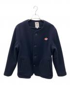 DANTONダントン）の古着「ウールモッサ ノーカラージャケット」｜ネイビー