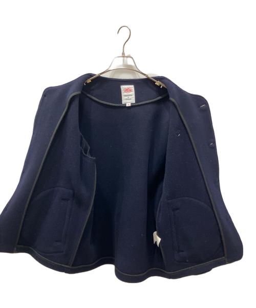 DANTON（ダントン）DANTON (ダントン) ウールモッサ ノーカラージャケット ネイビー サイズ:38の古着・服飾アイテム