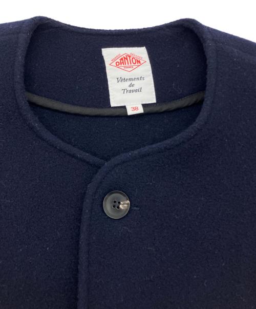 DANTON（ダントン）DANTON (ダントン) ウールモッサ ノーカラージャケット ネイビー サイズ:38の古着・服飾アイテム