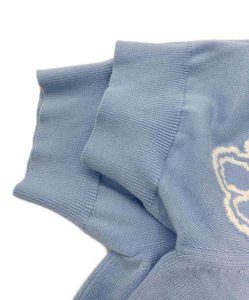 Snidel（スナイデル）Snidel (スナイデル) フラワーモチーフJQニット ブルー サイズ:freeの古着・服飾アイテム