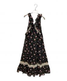 Lily Brown×ANNA SUI（リリーブラウン×アナスイ）の古着「バリエ柄ワンピース」｜ブラック