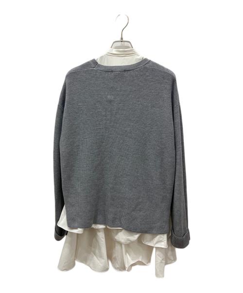 FRAY ID（フレイ アイディー）FRAY ID (フレイ アイディー) リボンタイコンビニットチュニック グレー サイズ:Fの古着・服飾アイテム