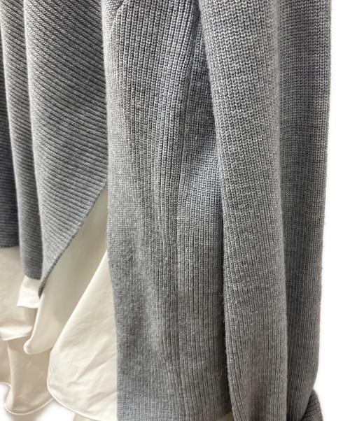 FRAY ID（フレイ アイディー）FRAY ID (フレイ アイディー) リボンタイコンビニットチュニック グレー サイズ:Fの古着・服飾アイテム