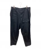 BLACK Scandal Yohji Yamamotoブラックスキャンダルヨウジヤマモト）の古着「12オンスブラックデニムカーゴポケットイージーパンツ」｜ブラック