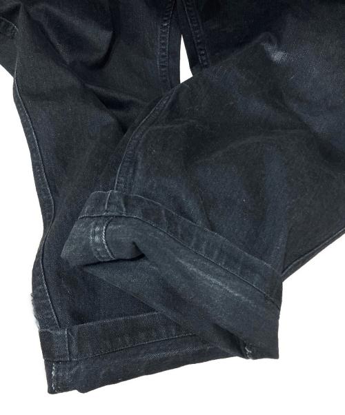 BLACK Scandal Yohji Yamamoto（ブラックスキャンダルヨウジヤマモト）BLACK Scandal Yohji Yamamoto (ブラックスキャンダルヨウジヤマモト) 12オンスブラックデニムカーゴポケットイージーパンツ ブラック サイズ:3の古着・服飾アイテム