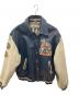 AVIREX（アヴィレックス）の古着「インディアンワッペン レザースタジャン」｜ネイビー×ホワイト