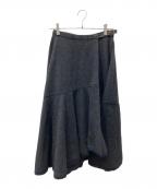 tricot COMME des GARCONSトリココムデギャルソン）の古着「00S ウールラップスカート」｜グレー