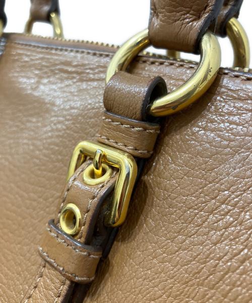 MIU MIU（ミュウミュウ）MIU MIU (ミュウミュウ) マドラス レザー2WAYバッグ ブラウンの古着・服飾アイテム