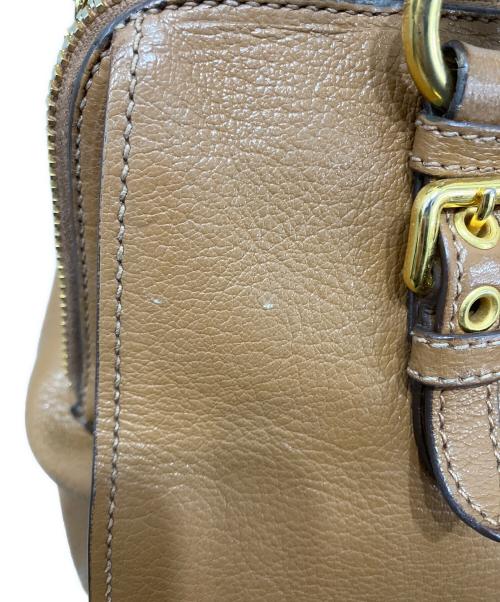 MIU MIU（ミュウミュウ）MIU MIU (ミュウミュウ) マドラス レザー2WAYバッグ ブラウンの古着・服飾アイテム