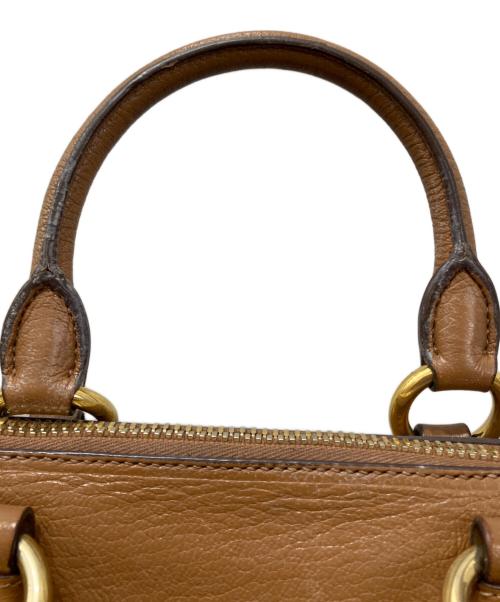 MIU MIU（ミュウミュウ）MIU MIU (ミュウミュウ) マドラス レザー2WAYバッグ ブラウンの古着・服飾アイテム