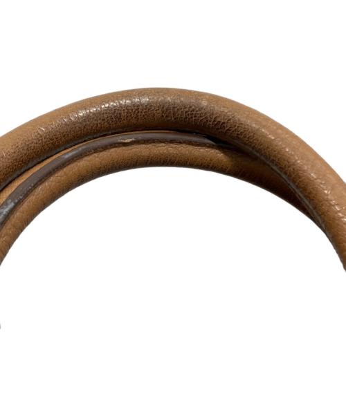 MIU MIU（ミュウミュウ）MIU MIU (ミュウミュウ) マドラス レザー2WAYバッグ ブラウンの古着・服飾アイテム