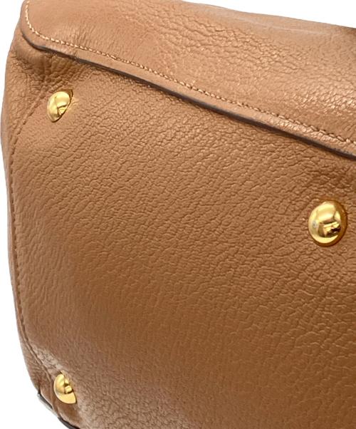 MIU MIU（ミュウミュウ）MIU MIU (ミュウミュウ) マドラス レザー2WAYバッグ ブラウンの古着・服飾アイテム