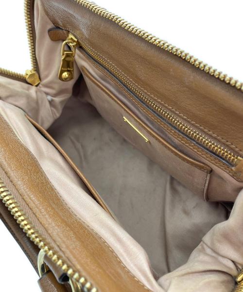 MIU MIU（ミュウミュウ）MIU MIU (ミュウミュウ) マドラス レザー2WAYバッグ ブラウンの古着・服飾アイテム