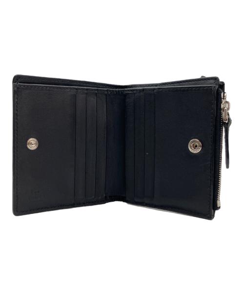 GUCCI（グッチ）GUCCI (グッチ) マイクログッチシマ ウォレット 2つ折り財布 ブラックの古着・服飾アイテム