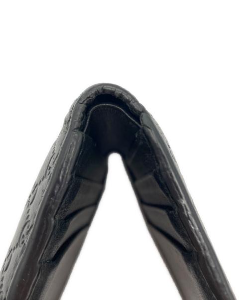 GUCCI（グッチ）GUCCI (グッチ) マイクログッチシマ ウォレット 2つ折り財布 ブラックの古着・服飾アイテム