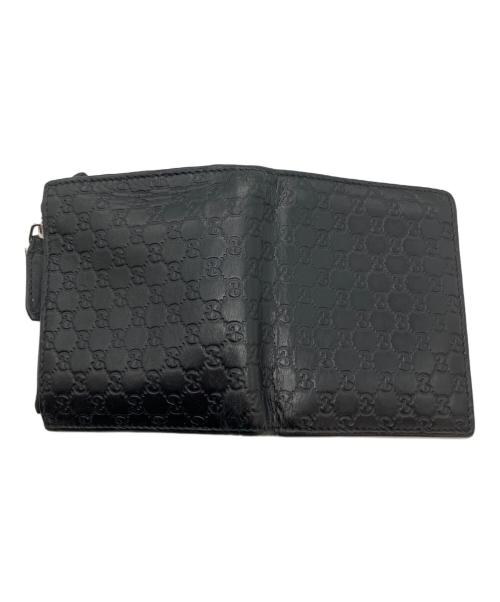 GUCCI（グッチ）GUCCI (グッチ) マイクログッチシマ ウォレット 2つ折り財布 ブラックの古着・服飾アイテム